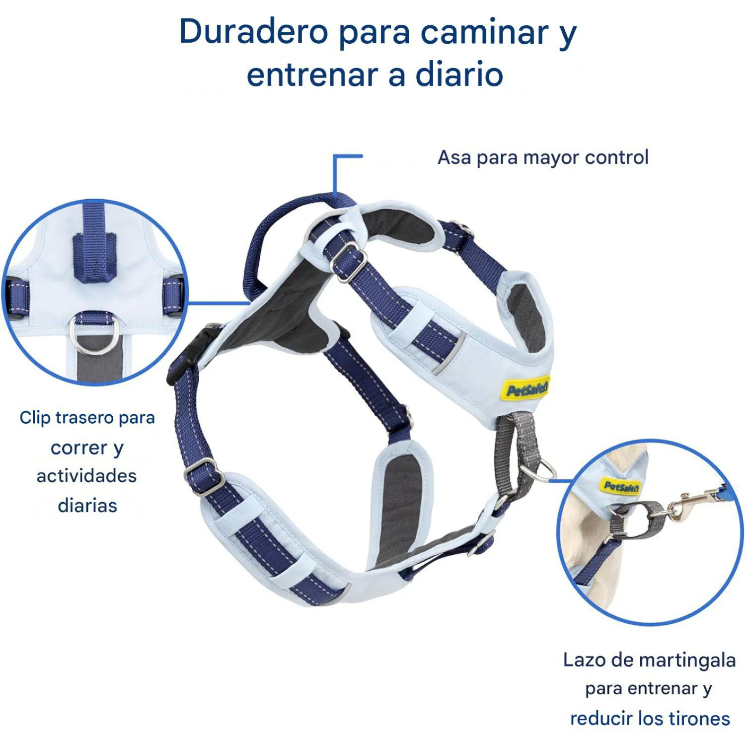 Arnés para Perros Nailon Acolchado Antitirones Talla M L Marca PetSafe 3