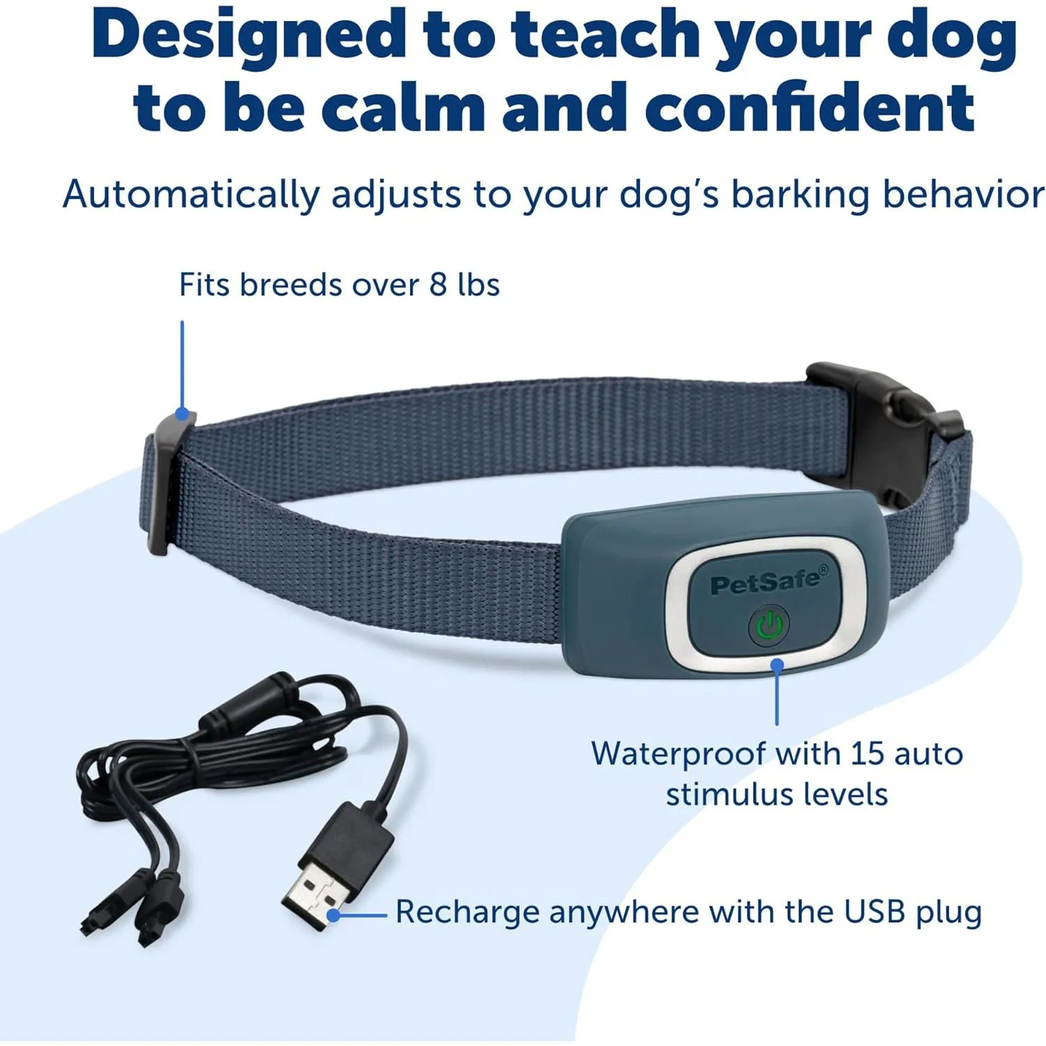 Collar Para Perro De Corteza Recargable 15 Niveles Petsafe 9