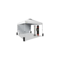 Toldo Desplegable para Exteriores con Pared Lateral Color Gris