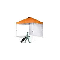 Toldo Desplegable con Pared Lateral Color Naranja