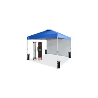 Toldo Desplegable Portátil con 1 Pared Extraíble Color Azul