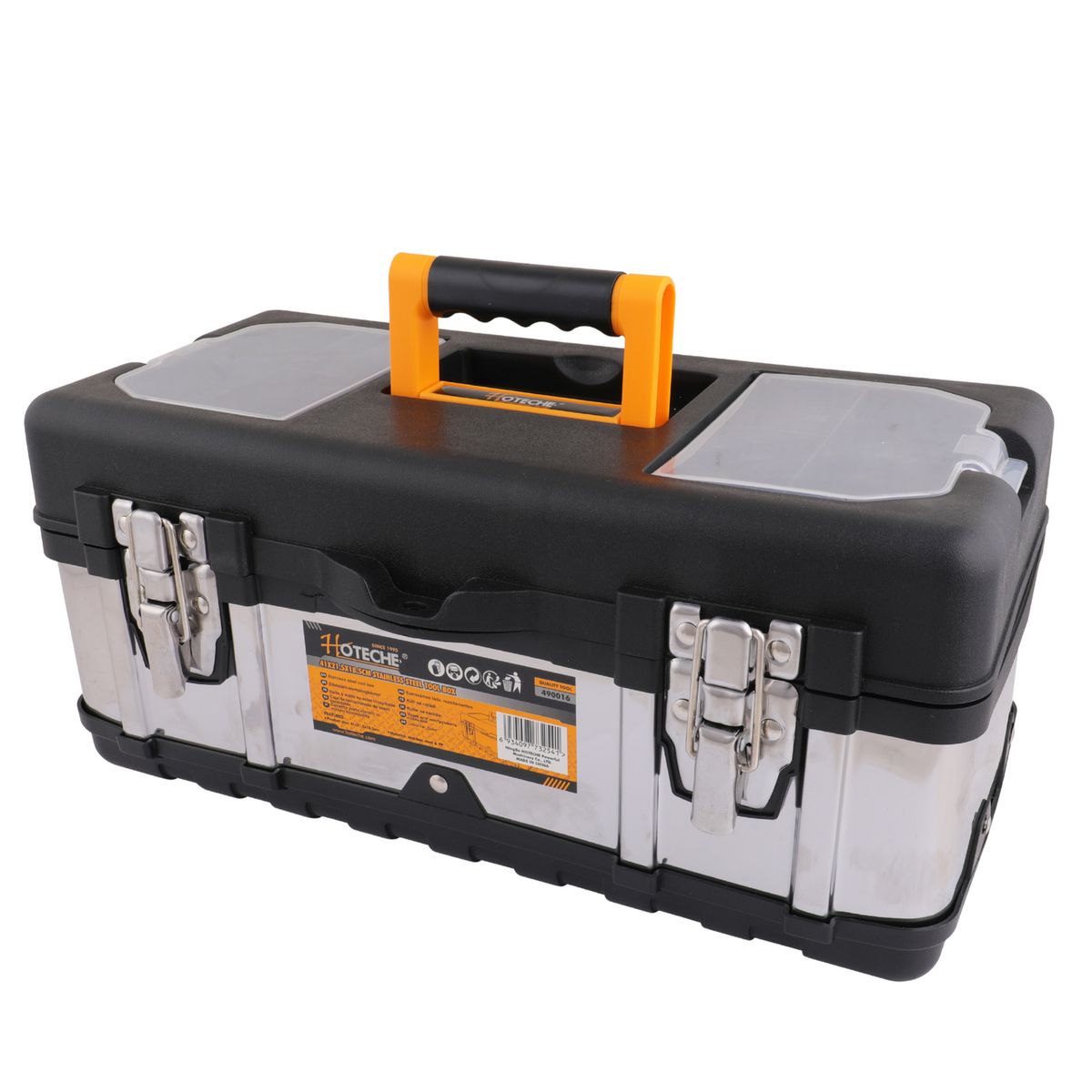 HOTECHE - Caja de Herramientas Acero Inoxidable 45 cm Hoteche Candado