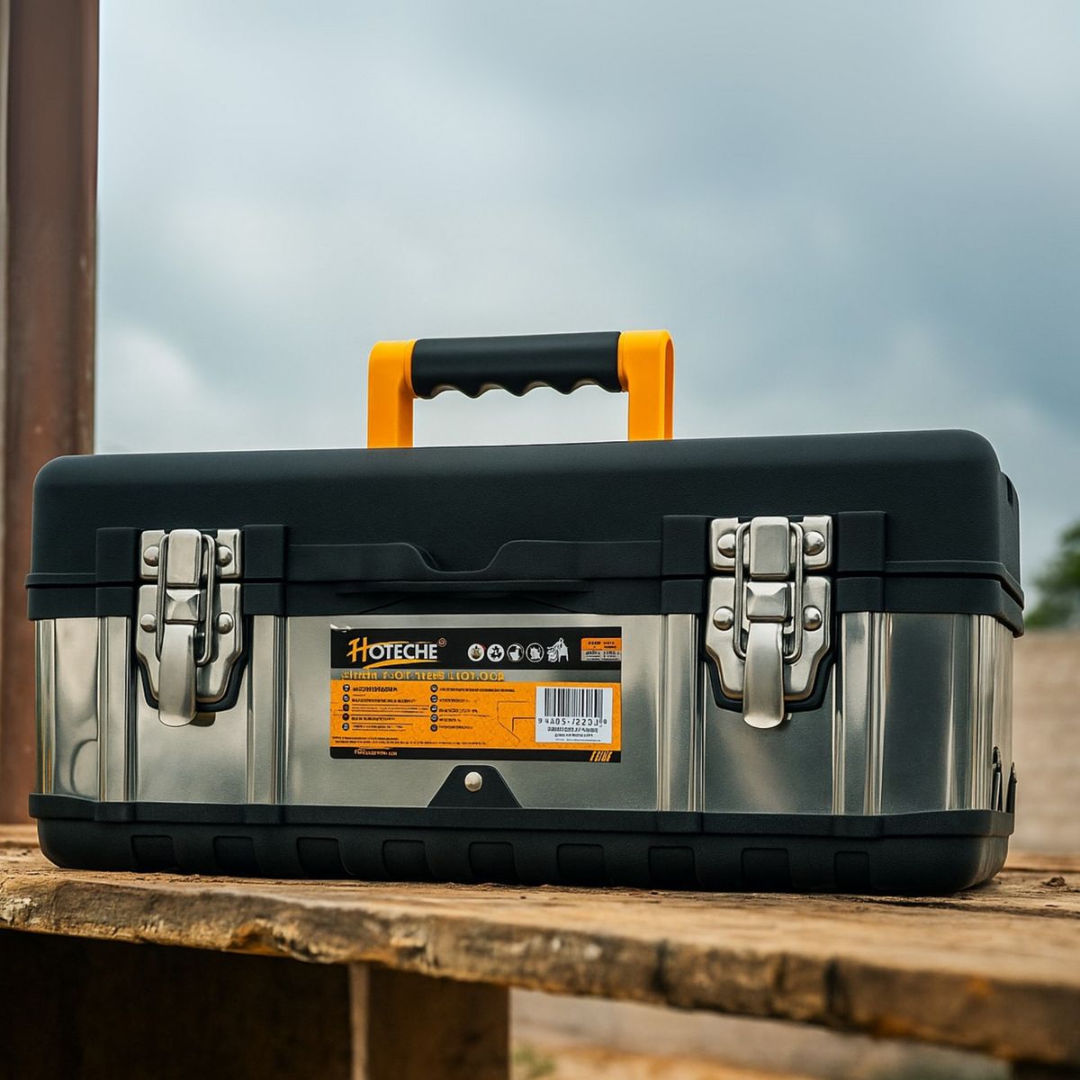 HOTECHE - Caja de Herramientas Acero Inoxidable 45 cm Hoteche Candado