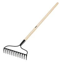 Rastrillo Jardinero Metálico con Mango Cabeza de 30 cm Pretul x 3 Unidades