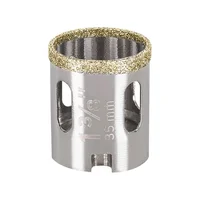 Sierra Copa Diamantada de 1.3/8'' (35 mm) Borde Continuo Truper x 4 Unidades