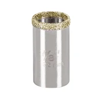 Sierra Copa Diamantada de 7/8'' (22 mm) Borde Continuo Truper x 4 Unidades