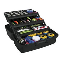Caja para Pesca de 41 cm 33 Compartimientos y 3 Bandejas Truper x 2 Unidades