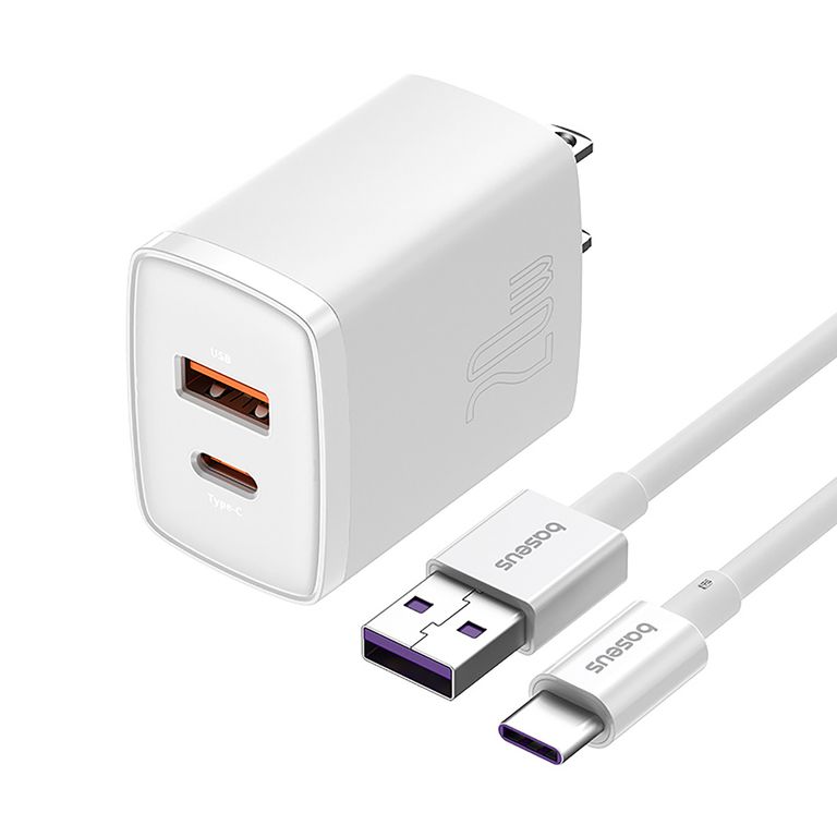 Cargador Combo Baseus 20w 2 Salidas (usb-a + Usb-c) + Cable Tipo Usb-c