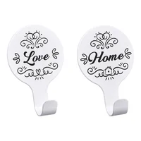 Gancho Metalico Adhesivo Decorativo X 2 P.M. 2 Kg