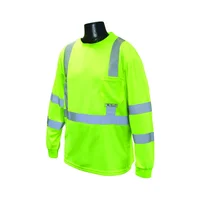 Camiseta de Seguridad Radians L Verde con Manga Larga y Estilo Pullover