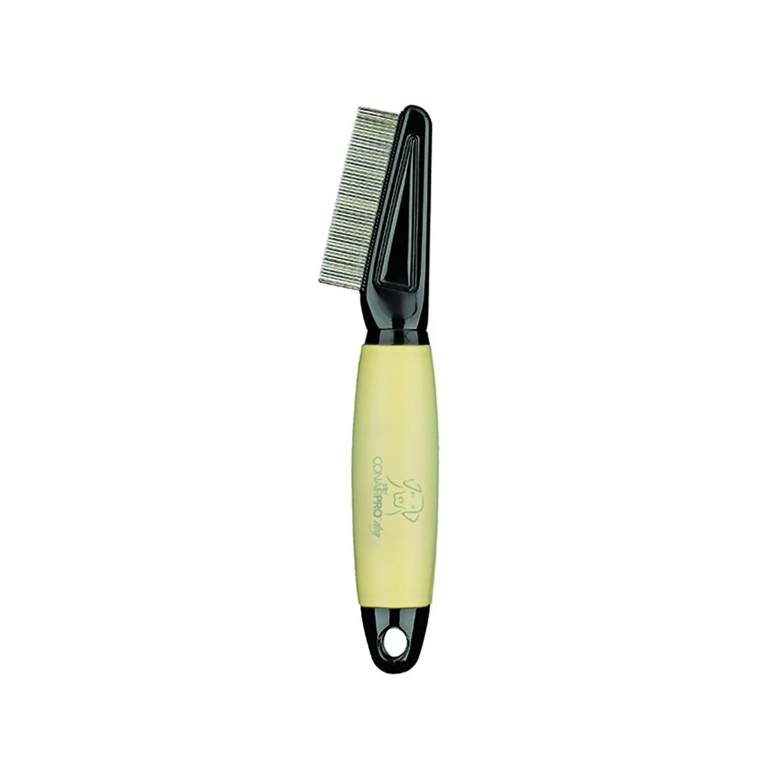 Peine Antipulgas para Perro de Acero Inoxidable Con Mango de Gel