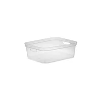 Caja de Almacenamiento Apilable En Modulo Transparente Con Diseño Bajo Y Capacidad Compacta