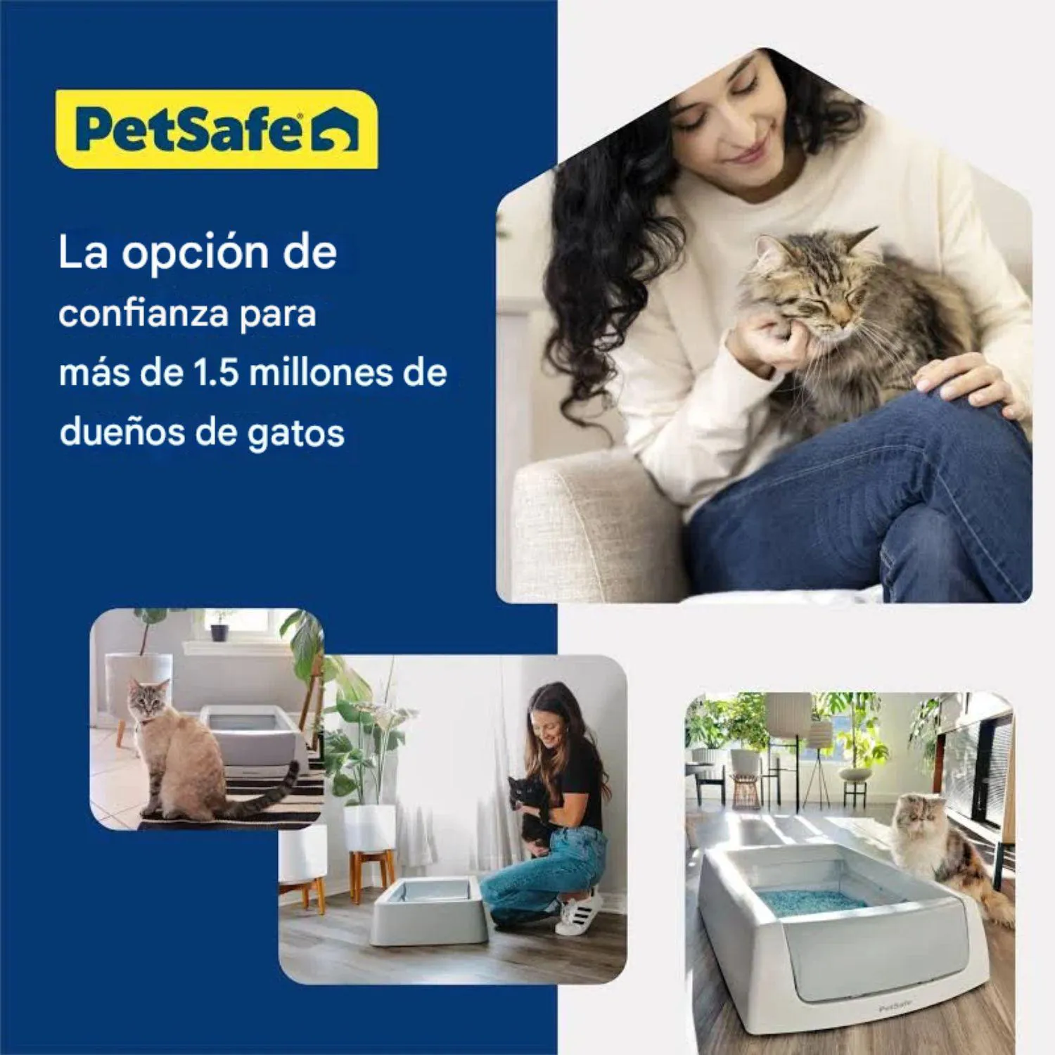 Caja de Arena Autolimpiable de Plástico de 51.81cm de Ancho y 73.66cm de profundidad 3