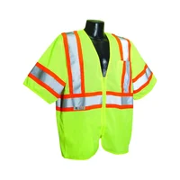 Chaleco Radians SV22 Verde con Cierre de Cremallera para Trabajo Seguro