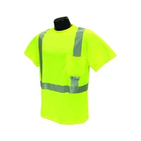 Camiseta de Seguridad Radians XL Verde con Manga Corta y Ribete Reflectivo