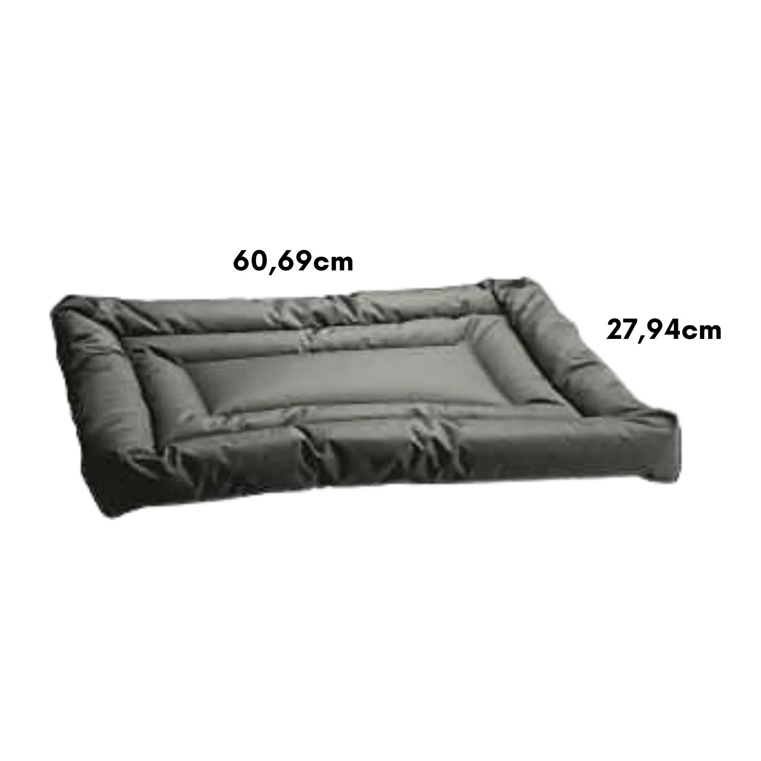 Cama para Perros de Color Gris Con Cubierta de Nylon de 60.96cm de Largo y 27.94cm de Ancho