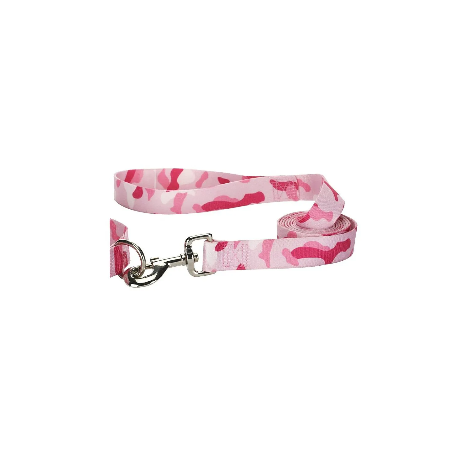Collar para Perros Con Broche Giratorio Color Rosa Camuflado de 182.88cm de Largo y 2.54cm de Ancho