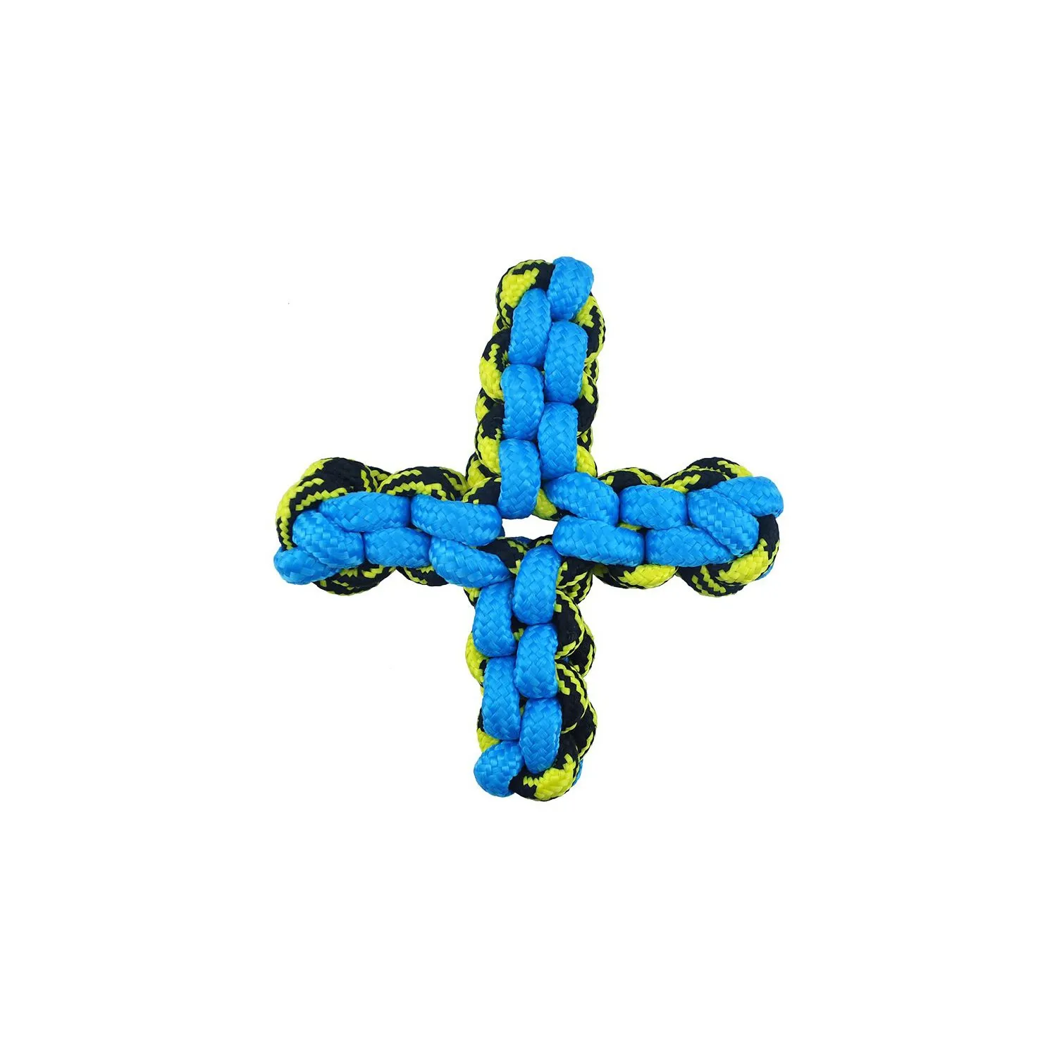 Juguete de Búsqueda y Masticable para Perros Con Cuatro Cuerdas Resistentes Retorcidas Color Azul