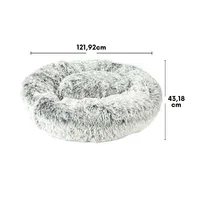 Cama Redonda de Peluche para Perro Con Cubierta de Poliéster de 121.92cm de Largo y 43.18M Ancho