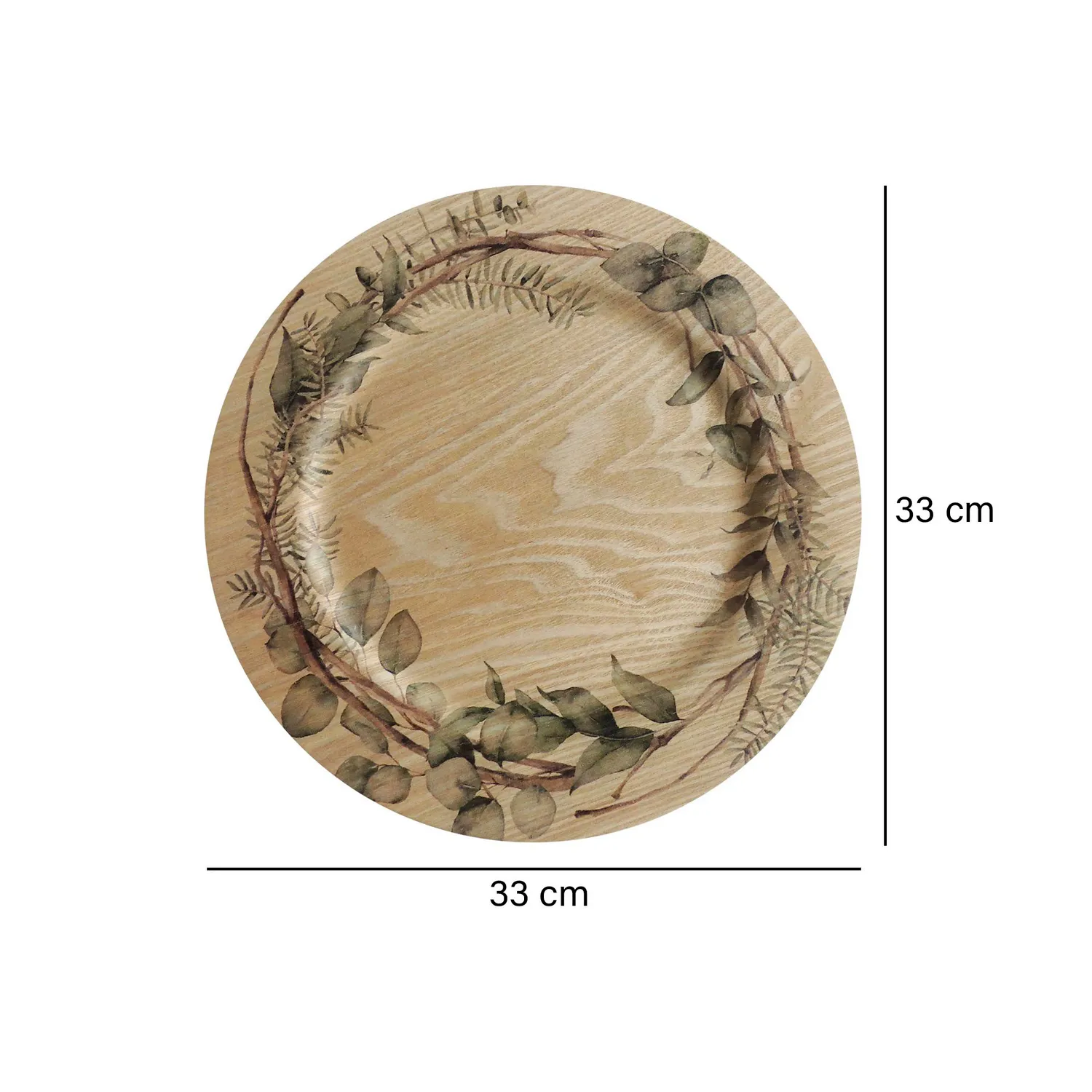 Base de Plato Madera Ramas 33x1.7 cm Café Botanical - Homecenter.com.co