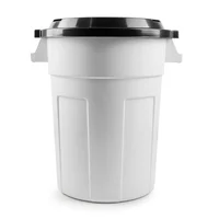 Caneca Tanque Grande Multiuso Plástica 70l Con Tapa y Manija Blanco