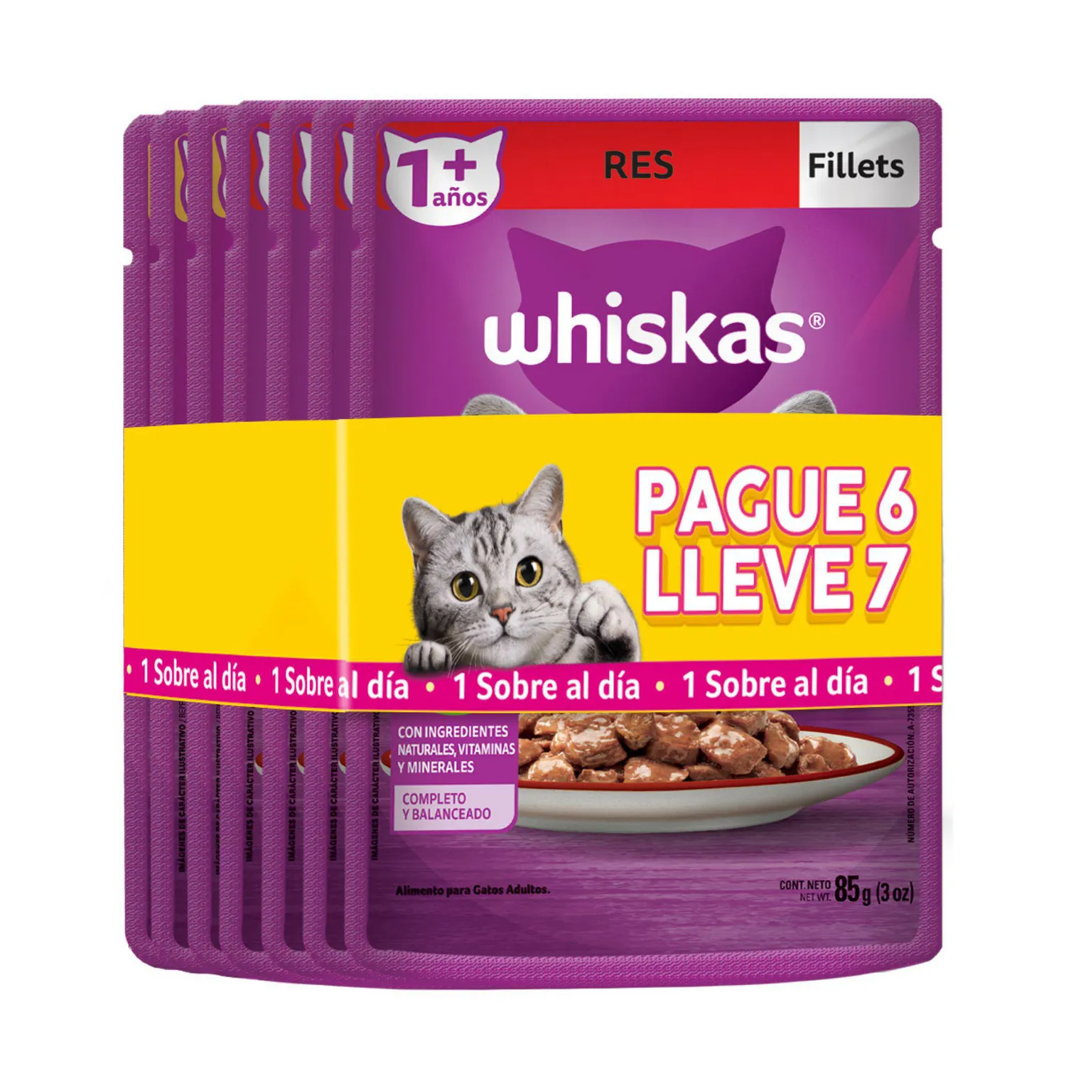 Comida Húmeda Gatos Pague 6 Lleve 7 Whiskas Whiskas