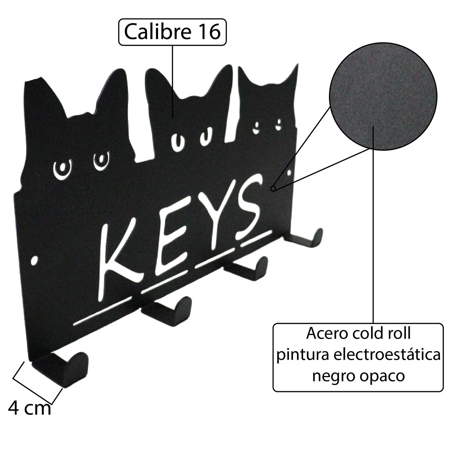 Perchero Tres Gatos Keys 5
