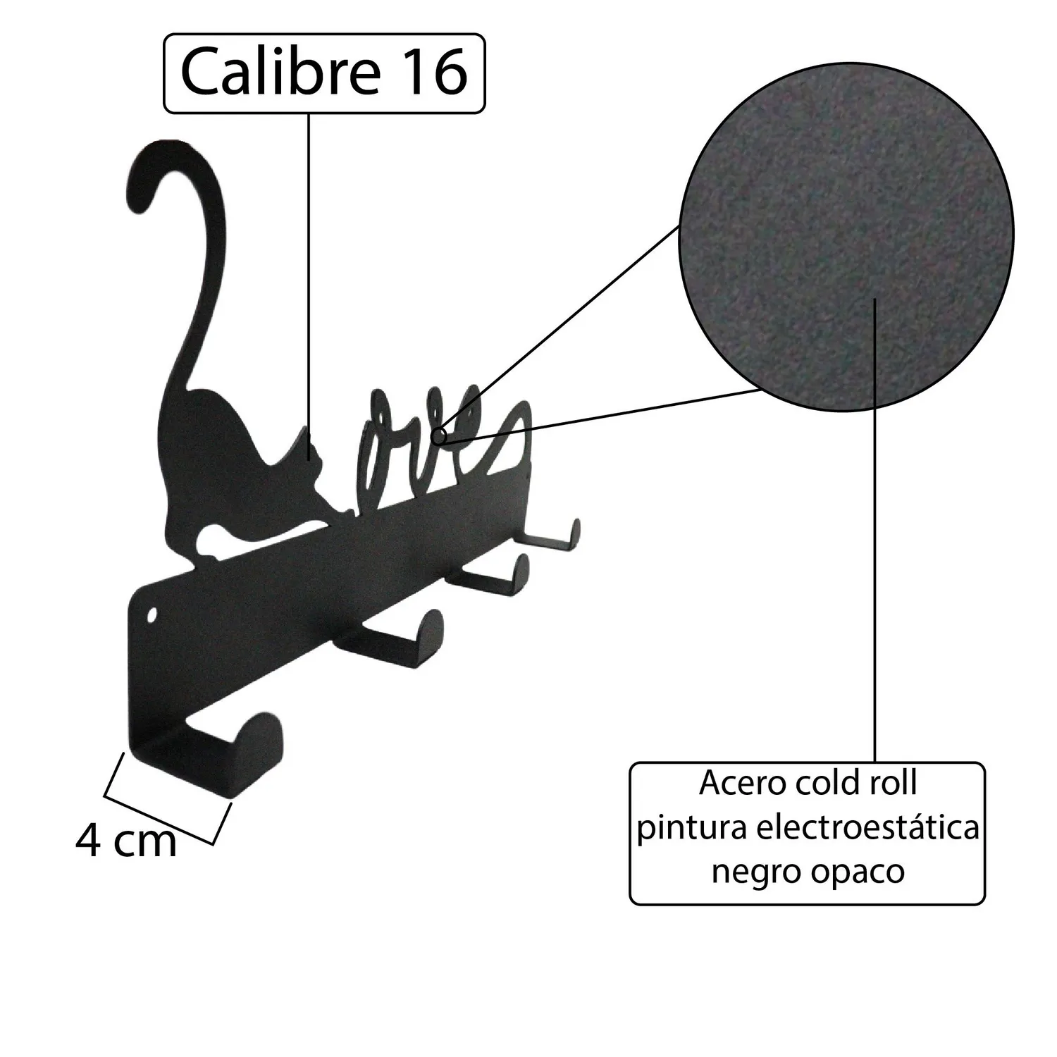 Perchero Gato Love 5