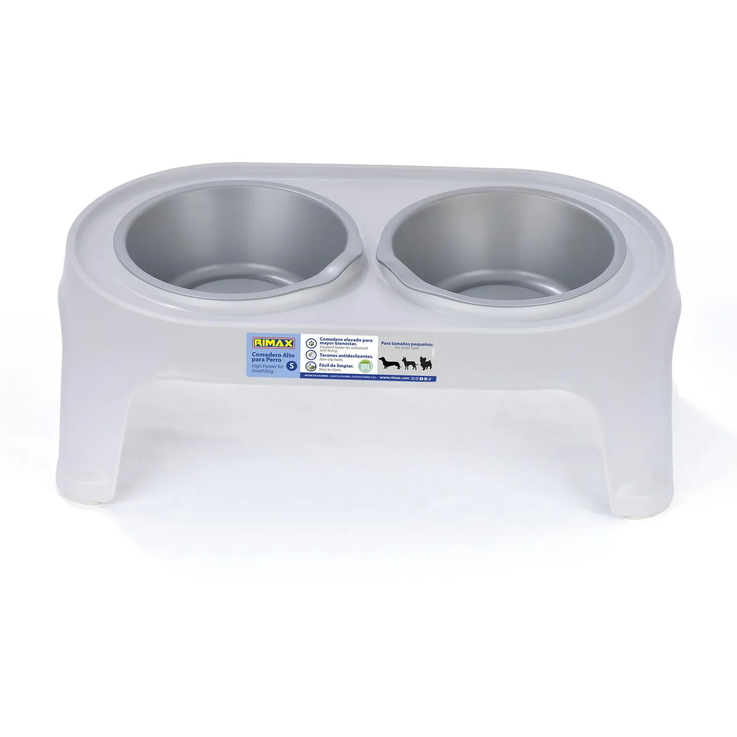 Comedero para Perro Pequeño 16.5x44.3x25.4cm Rimax