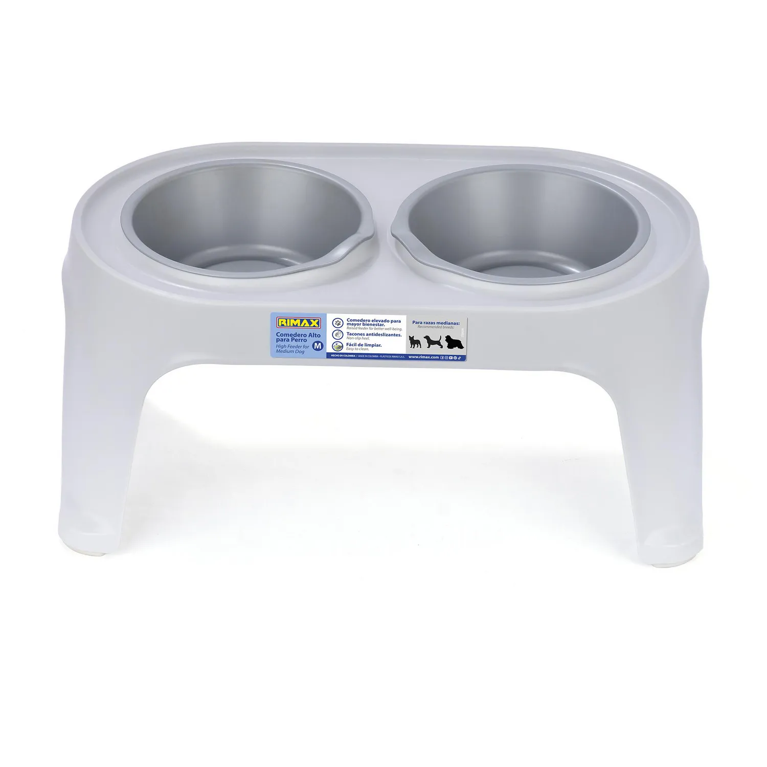 Comedero para Perro Mediano 21.7x44.3x25.4cm Rimax