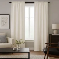 Set de 2 Cortinas Lino 140x220 cm Crudo