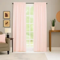 Set de 2 Cortinas Lino 140x220 cm Palo de Rosa