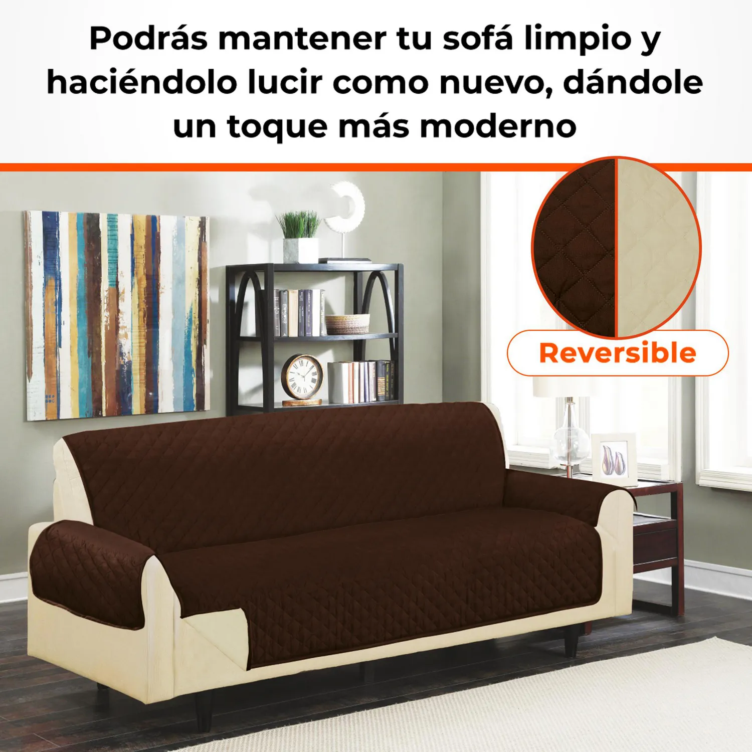 Protector de Sofá Doble Faz Sofá Saver 3 Puesto
