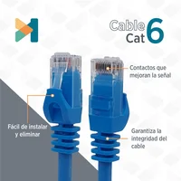 Patch Cord de Cobre UTP VCP Cat 5e Pcv5e-10b Azul x 3 m