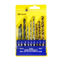 Juego de Brocas para Taladro 9 Piezas 3/16-1/4-5/16" y 5-6-8 mm MP Tools