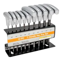 Juego de Llaves Allen en T 10 Piezas 2-10 mm con Soporte MP Tools