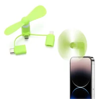 Ventilador para Celular 3 en 1 Color Verde Perduoutlet