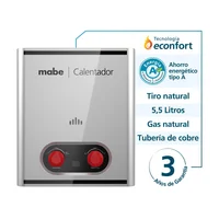 Mabe Calentador Tiro Natural 5.5 Litros Silver CIM06C2SSNA Mabe
