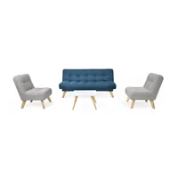 Sala Porto Nova 85X182X85 Azul Plata con Mesa