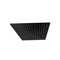 Regadera Ducha Cuadrada 25X25 Cms Negro Mate Acero Inoxidable