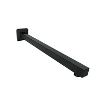 Brazo Para Ducha Cuadrado 40 Cms Negro Mate Acero