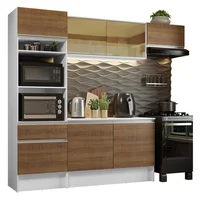 Cocina Integral Diamante 2.40m Blanco/marron 02