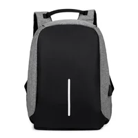 Maleta Antirrobo Mochila Seguridad Morral Anti Robo Cable Gris