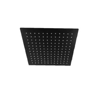 Regadera Ducha Nott Cuadrada 25X25 Cms Negro Mate Acero Inoxidable