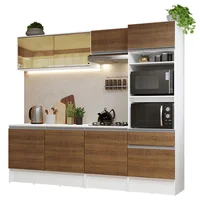 Cocina Integral Diamante 2.40m Blanco/marron 06