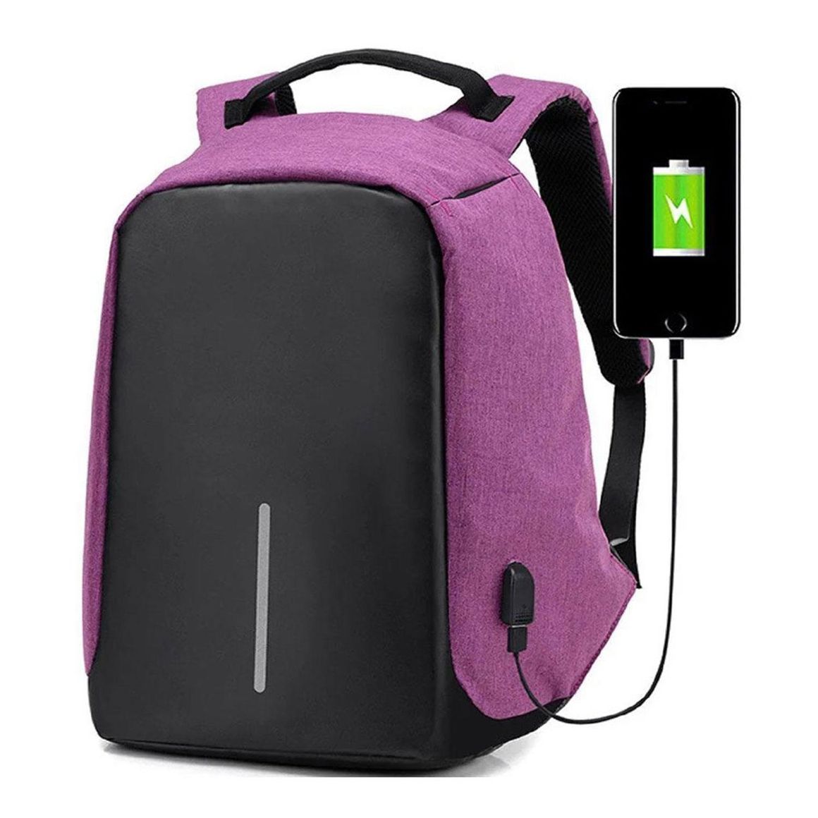 Maleta Antirrobo Mochila Seguridad Cable Morado - Homecenter.com.co