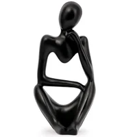 Estatua De Pensador Abstracto Negro