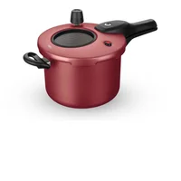 Olla a Presión Antiadherente Visor 4.5l Cierre Externo Cereza