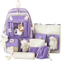Bolso Oso Set Carrot 4 Piezas Morado