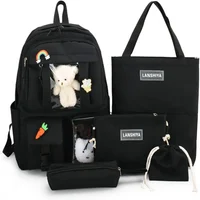 Bolso Oso Set Carrot 4 Piezas Negro